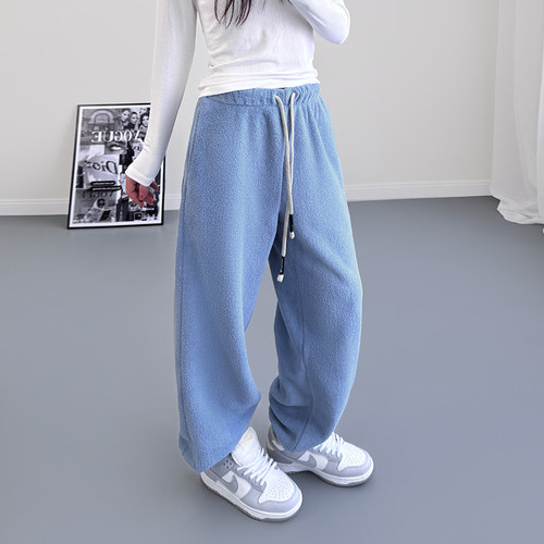 蜜略大码加厚休闲束脚裤梨形身材