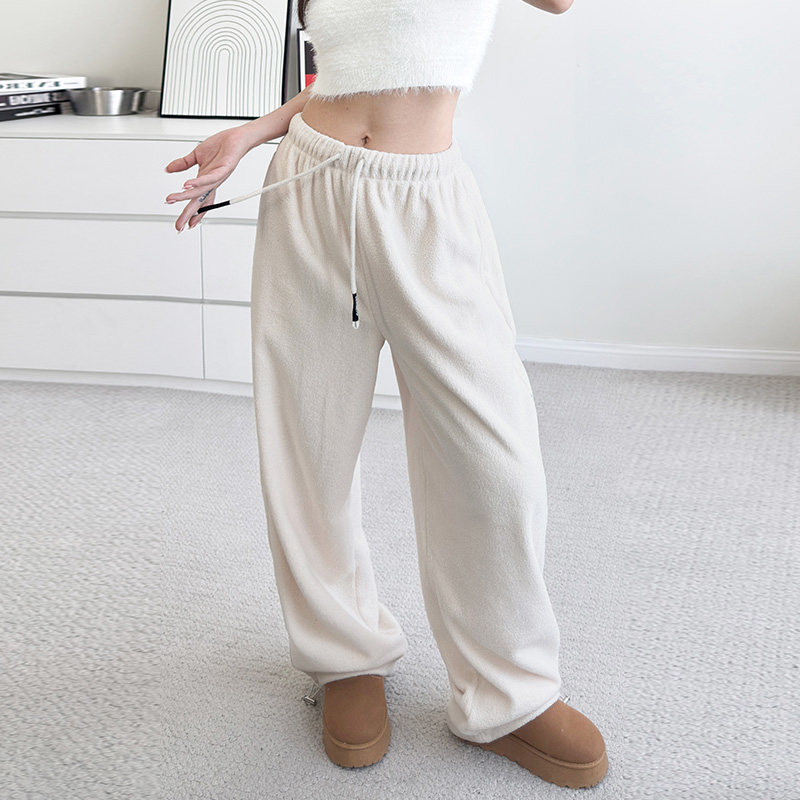 毛毛裤女冬季大码胖mm宽松显瘦摇粒绒直筒裤加绒加厚休闲阔腿长裤,女装/女士精品,大码裤装,淘宝优惠券,粉丝福利购,淘宝优惠卷