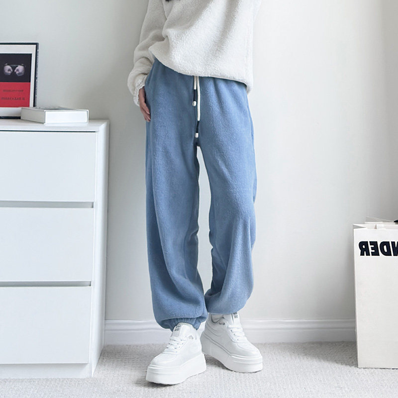 加绒阔腿裤女冬季大码胖mm摇粒绒宽松显瘦休闲裤羊羔绒直筒毛毛裤,女装/女士精品,大码裤装,淘宝优惠券,粉丝福利购,淘宝优惠卷