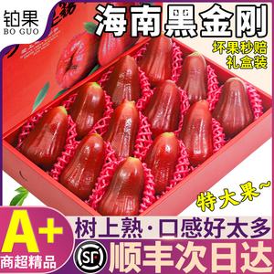 顺丰速达 5斤海南黑金刚莲雾水果礼盒莲雾果新鲜大果连雾整箱包邮