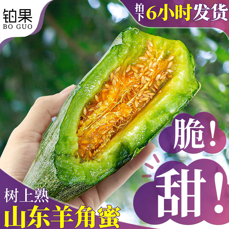 5斤山东羊角蜜甜瓜新鲜大果当季水果整箱绿宝香瓜时令羊角脆包邮,水产肉类/新鲜蔬果/熟食,甜瓜,淘宝优惠券,粉丝福利购,淘宝优惠卷