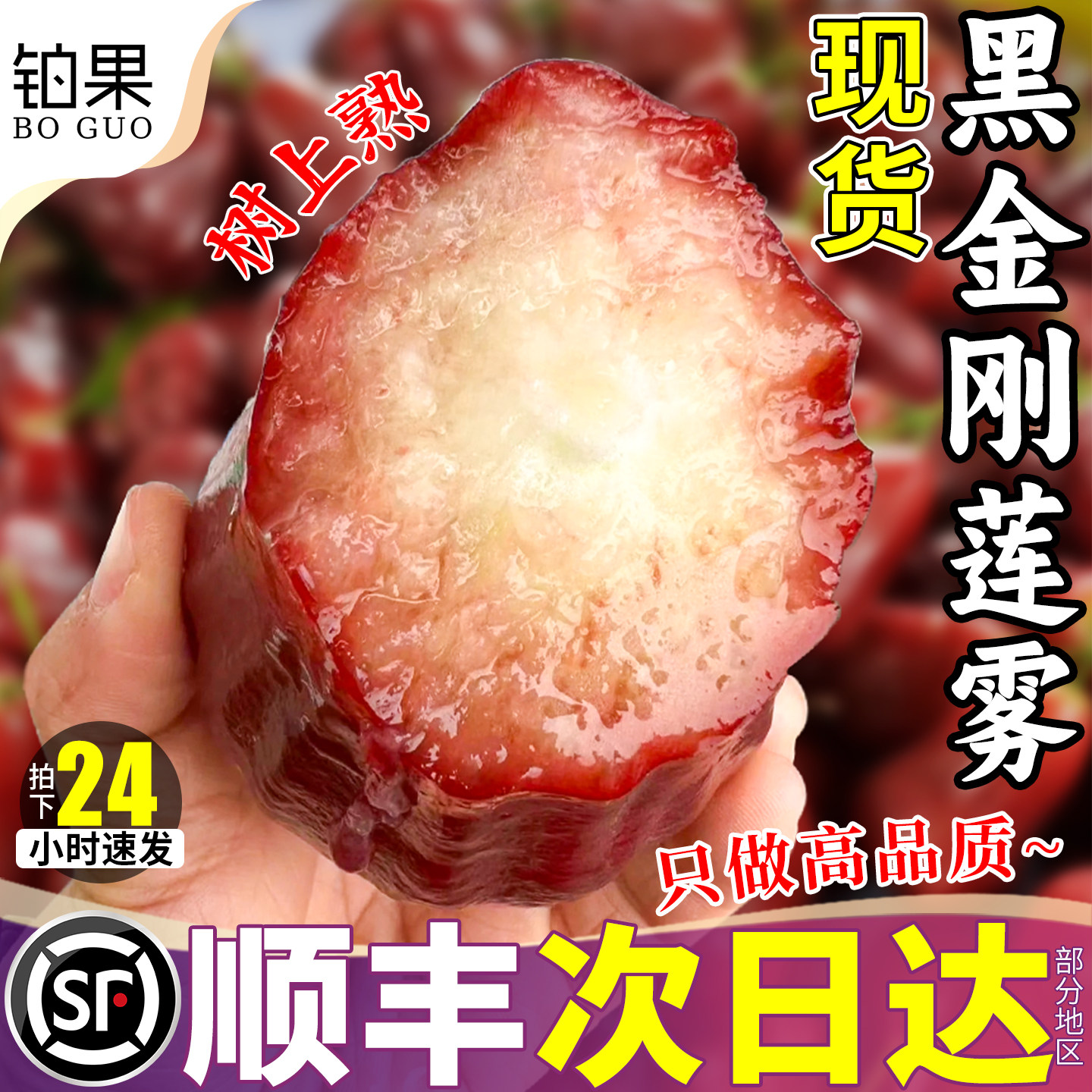 顺丰礼盒 5斤海南黑金刚莲雾新鲜水果莲雾果一级整箱雾莲果包邮连