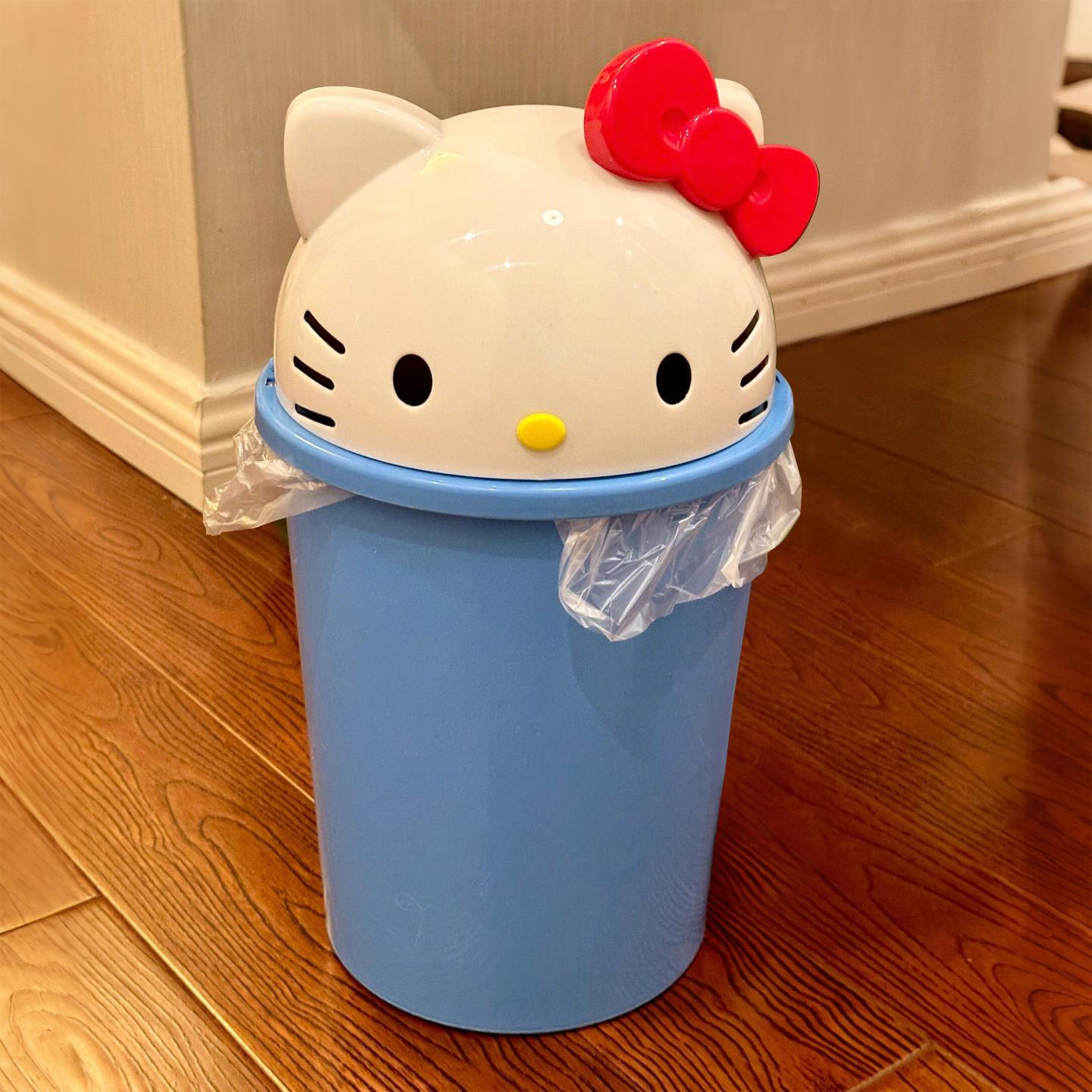 垃圾桶化妆室客厅厕所高颜值带盖子卧室可爱翻盖卡通少女