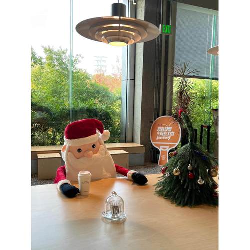 圣诞装饰品圣诞老人户外咖啡厅布置氛围感圣诞节玩偶玩具店铺摆件