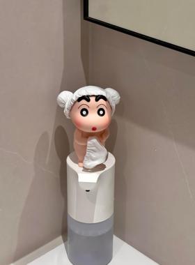【浴室的100个快递】蜡笔小新摆件浴室洗澡搭子桌面潮玩手办装饰