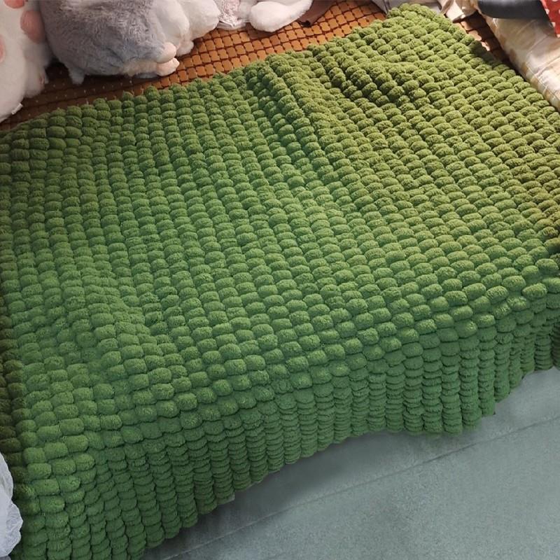 手工编织毯子diy材料包球球线织毛毯自制沙发坐垫盖毯豆豆粗毛线
