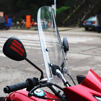 摩托车高清透明挡雨PC不碎玻璃电瓶车挡雨板加厚挡风罩