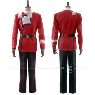 星际迷航柯克kirk船长舰长可汗怒吼spock红制服套装男cosplay服装