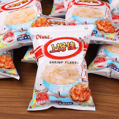 鲜虾片30g上好佳膨化食品出游聚会追剧休闲小吃怀旧网红吃货零食