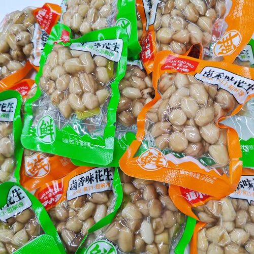 谭小泡卤香味花生250g水煮泡椒花生下酒菜休闲零食散装独立小包装
