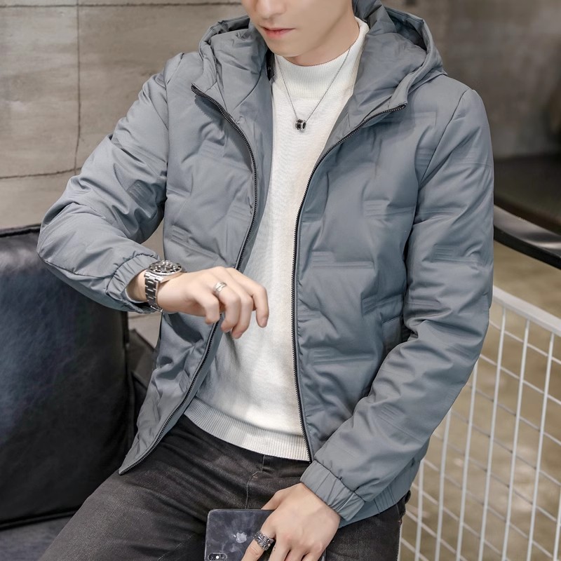 官方正品秋冬季男士轻薄羽绒服男青少年白鸭绒外套连帽保暖上衣潮