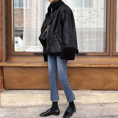 微喇叭牛仔裤女显瘦小个子