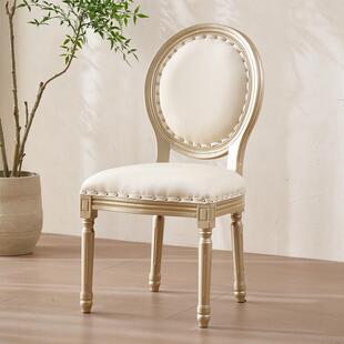 欧式现代简约家用凳子酒店靠背椅餐厅麻将椅子美式实木咖啡厅餐椅