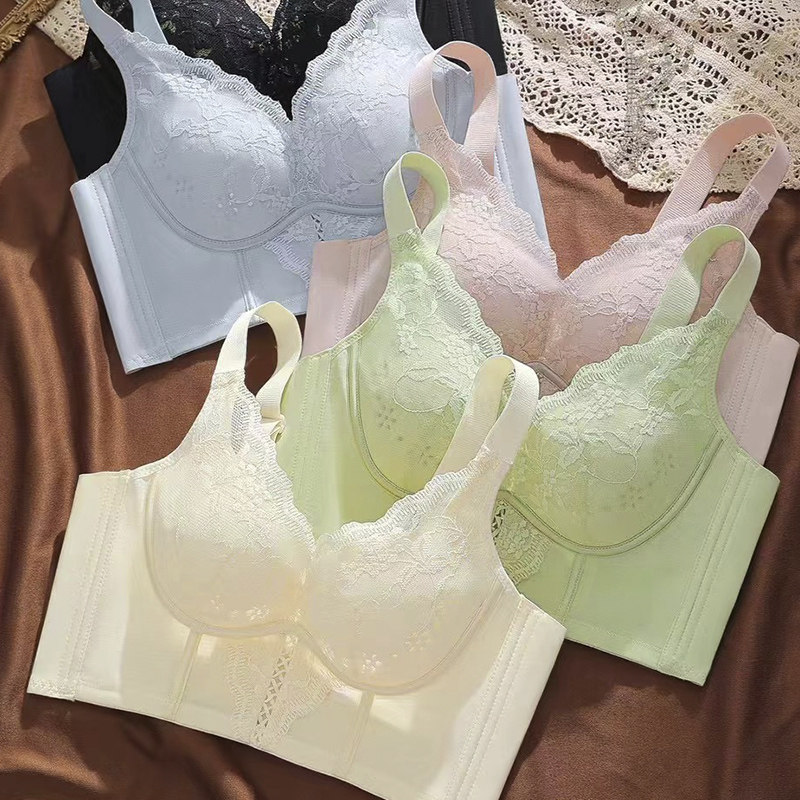 LGWH马甲款洞洞杯舒爽女士内衣月牙托无钢圈薄透网纱收副乳文胸