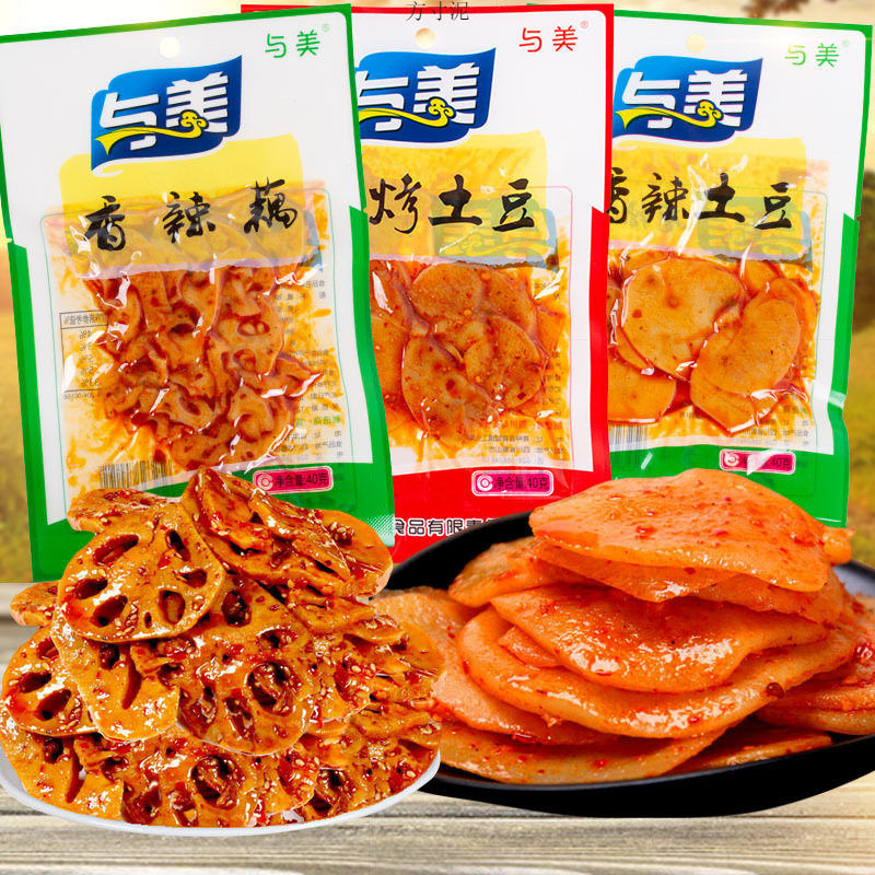 山姆冠名四川特产与美香辣土豆片香辣藕麻辣小吃烤烧土豆片卤味辣