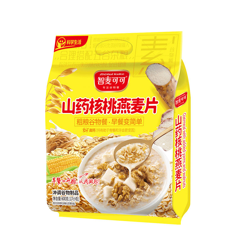 山姆冠名智麦可可山药核桃燕麦片600g营养饱腹麦片代餐燕麦早餐膳