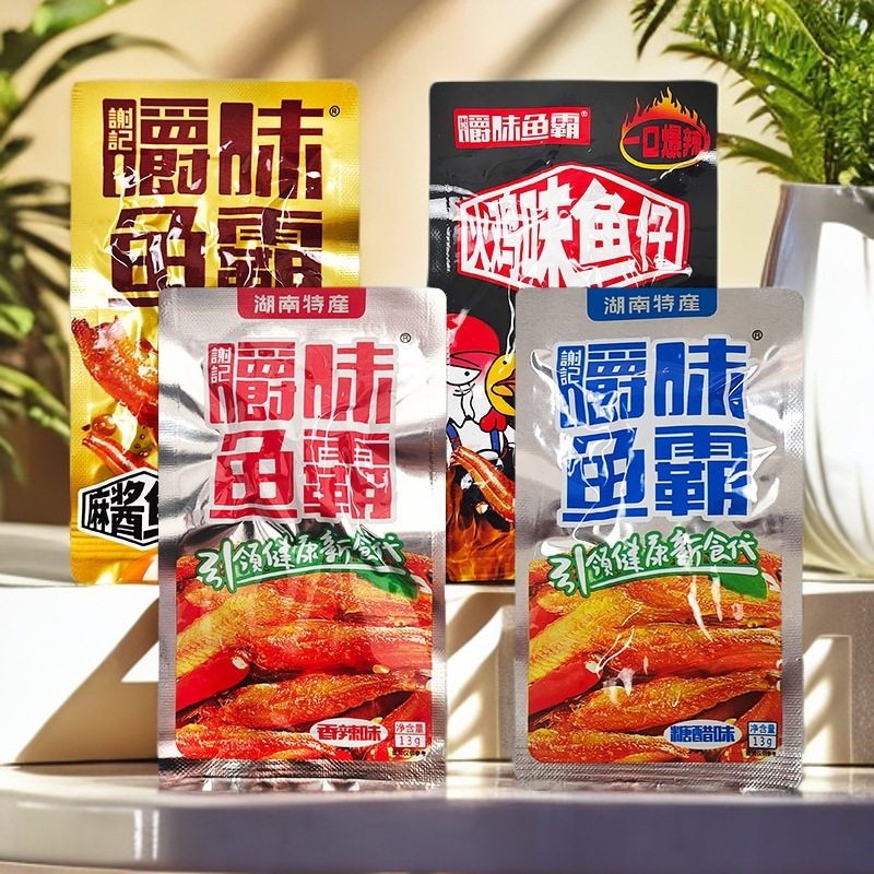 山姆冠名显峰嚼味鱼霸香辣鱼仔湖南特产休闲食品麻辣小鱼仔谢记嚼