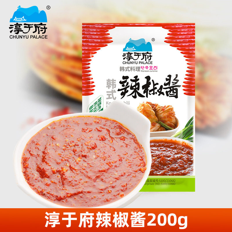 山姆冠名淳于府韩式辣椒酱200g韩式风味泡菜甜辣酱部队火锅炒年糕