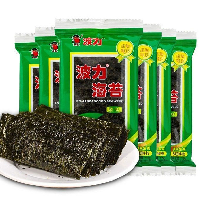 山姆冠名波力海苔原味1.5g*10包即食拌饭海苔寿司脆片儿童休闲办