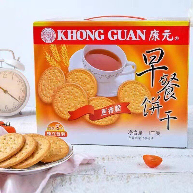山姆冠名康元早餐饼干1000g薄脆解馋零食夜宵充饥怀旧饼干小吃整