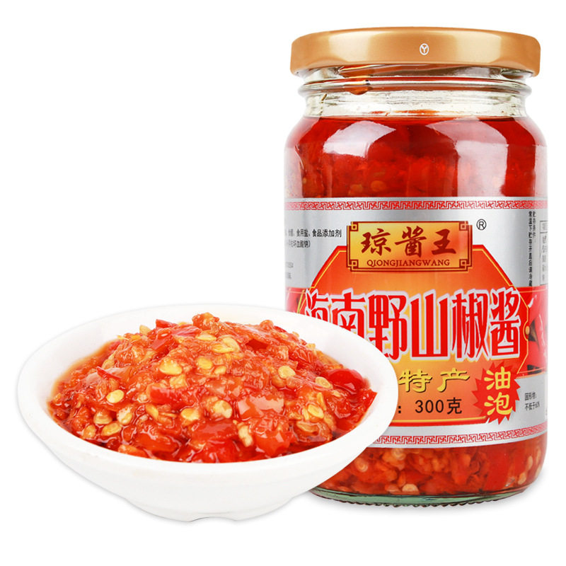 山姆冠名海南特产 琼酱王 野山椒辣椒酱300g 油泡 特辣超辣蒜蓉辣
