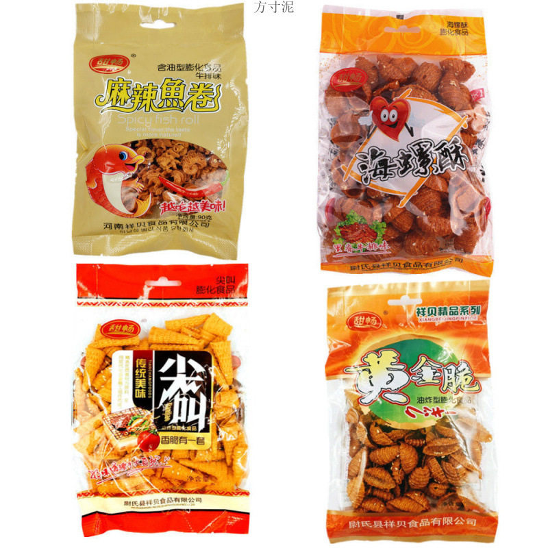 山姆冠名甜畅海螺酥香甜黄金脆尖叫麻辣鱼卷咔嚓脆膨化食品休闲小