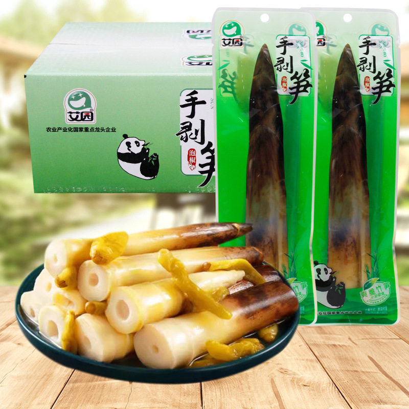 山姆冠名艾园手剥笋整包5斤 休闲零食开袋即食泡椒手扒拨笋小吃下