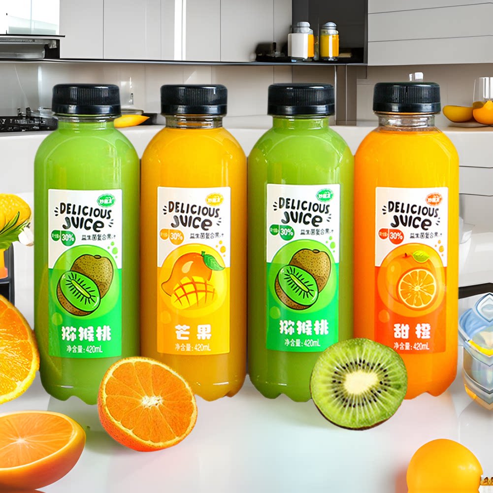山姆冠名420ml*6瓶果汁饮料芒果猕猴桃橙汁益生菌果味整箱 代发鲜