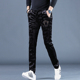 2025秋冬季 子欧货免烫潮流弹力显瘦金丝绒男休闲裤 时尚 柔软印花裤