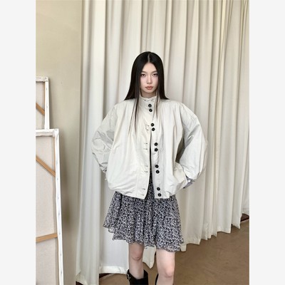 设计感格子撞色卡其色上