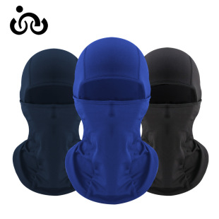 户外莱卡磨毛战术保暖防风摩托车自行车运动帽围脖头套骑行面罩