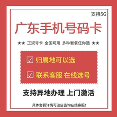 广东广州惠州佛山电话办理4G5G手机号码通话语音卡短信全国流量