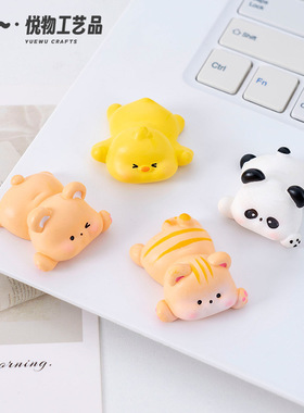 创意可爱趴趴小动物 diy装饰品盲袋配件微景观迷你桌面车载小摆件