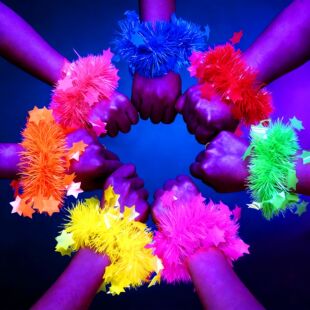 狂欢节派对挂脖多彩花环手环夏威夷花环舞蹈手腕花幼儿园表演道具