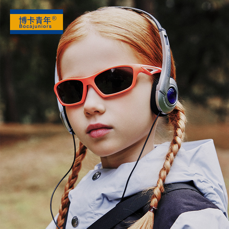 新款户外儿童运动太阳镜潮流防紫外线二次注塑墨镜偏光眼镜潮S703