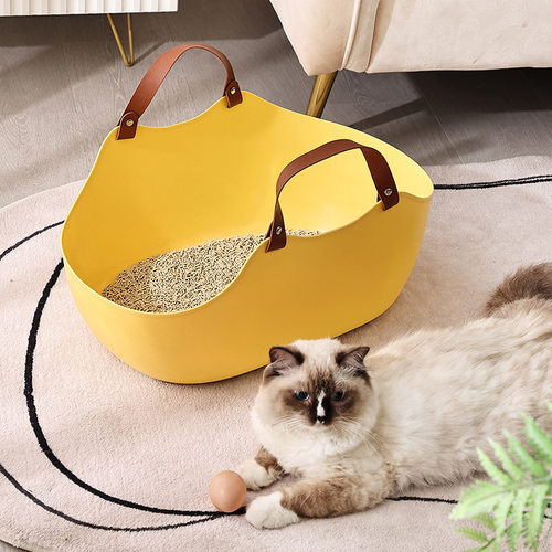 猫砂盆 半封闭大号开放式猫厕所猫沙盆宠物用品