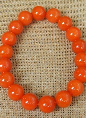 缅甸A货翡翠原石半明料玉石毛料大马坎满色红翡珠子手串手链K9020