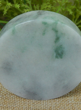 缅甸天然A货翡翠原石半明料玉石毛料乌鸡种飘花手镯芯边角料K1349