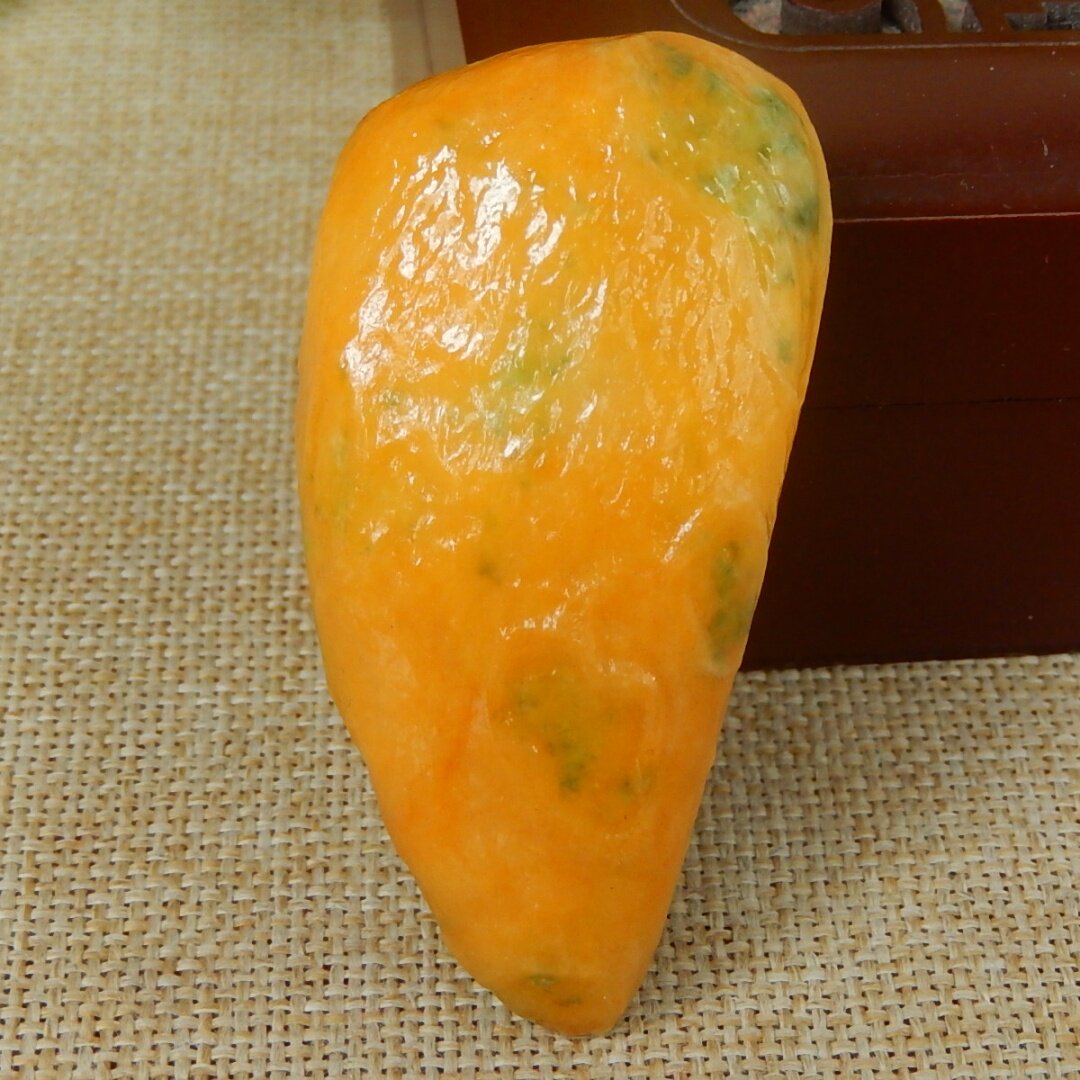 缅甸A货翡翠原石半明料玉石毛料大马坎黄加绿料子边角料挂件 V286