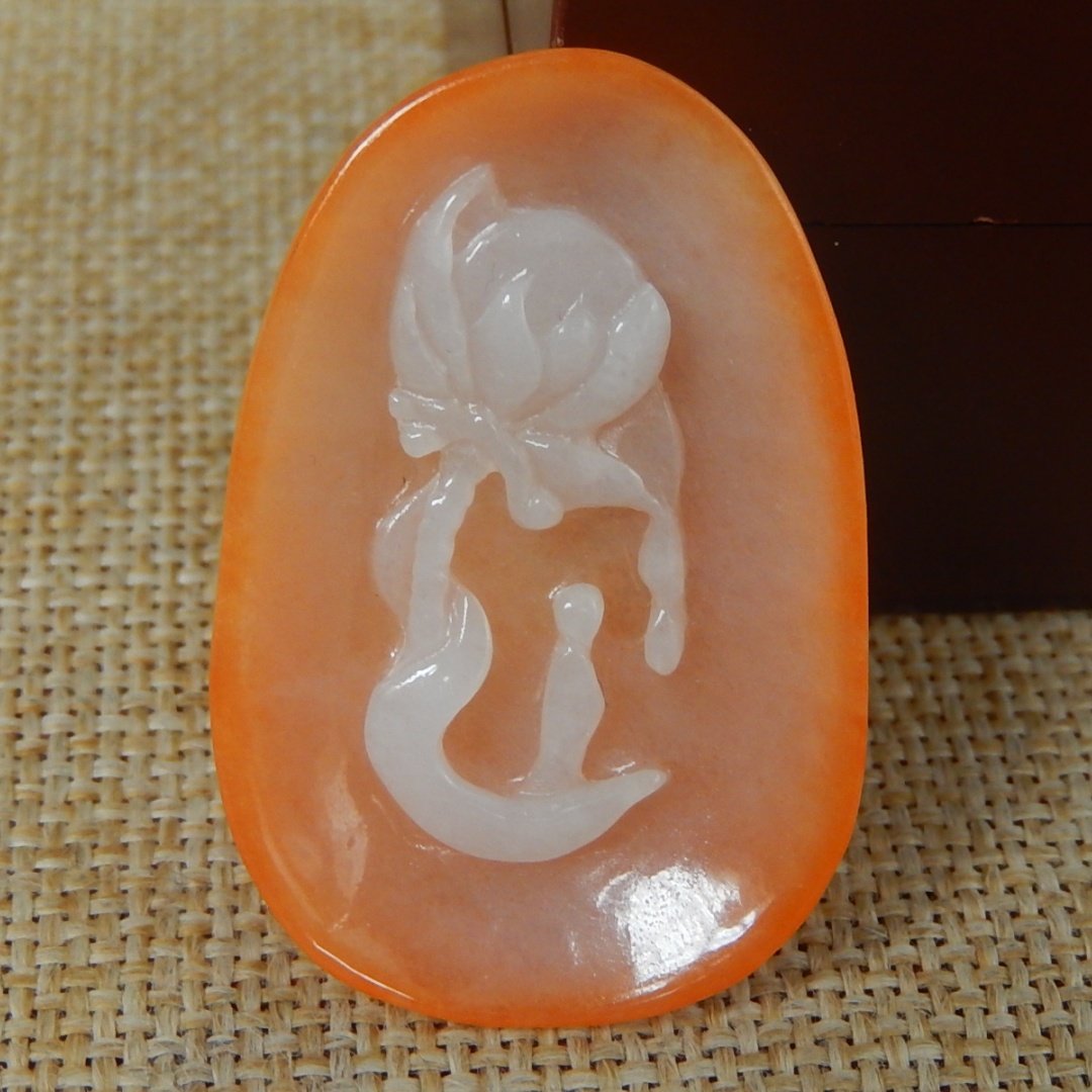 缅甸A货翡翠大马坎红翡俏色悟道