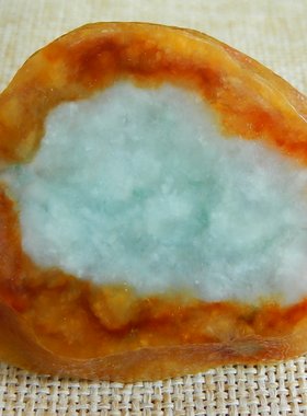 缅甸A货翡翠原石明料玉石毛料老坑大马坎黄翡料子边角料牌子H1195