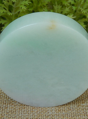 缅甸天然A货原石半明料玉石毛料冰糯种飘绿手镯芯边角料牌子 K955