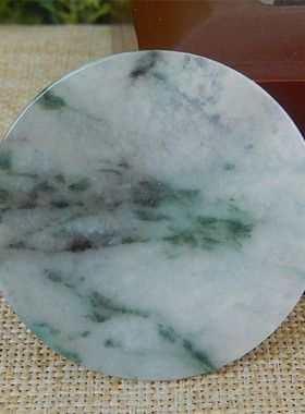 缅甸天然A货翡翠原石半明料玉石毛料冰糯种飘花手镯芯边角料K1093