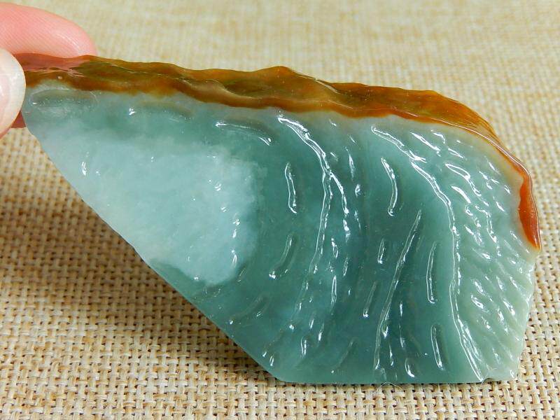 缅甸天然a货翡翠原石明料玉石毛料大马坎黄皮蓝水料子边角料f5648