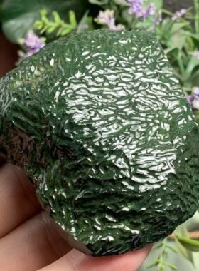 缅甸天然A货翡翠原石明料玉石毛料未抛光满色干青边角料挂件K3176