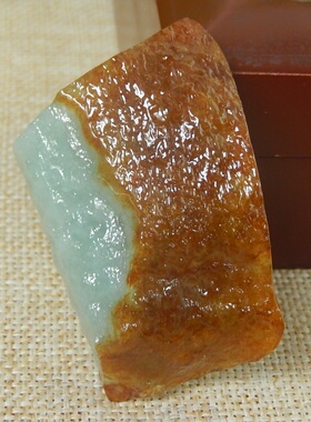 缅甸天然A货翡翠原石明料玉石毛料老坑大马坎蓝水边角料牌子V3644