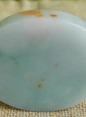 缅甸天然A货翡翠原石明料玉石毛料冰糯种洒金飘花边角料挂件A7631