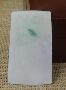 缅甸天然A货翡翠原石明料玉石毛料紫罗兰飘绿片料边角料牌子K8092