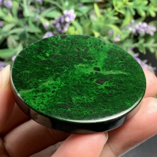 缅甸天然A货翡翠原石明料玉石毛料满色干青手镯芯边角料牌子K9870