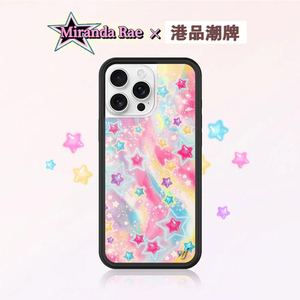 欧美flow联名Miranda Rae七彩流星苹果16Pro适用iPhone15/14/13/12/Pro/Max/Plus手机壳防摔欧美时尚wf硬壳17
